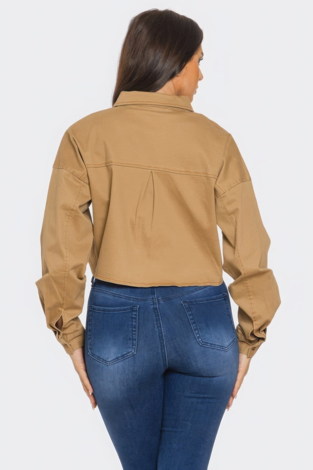 Bling Denim Button Down Shirt-Product Type | Naughty Smile Fashion