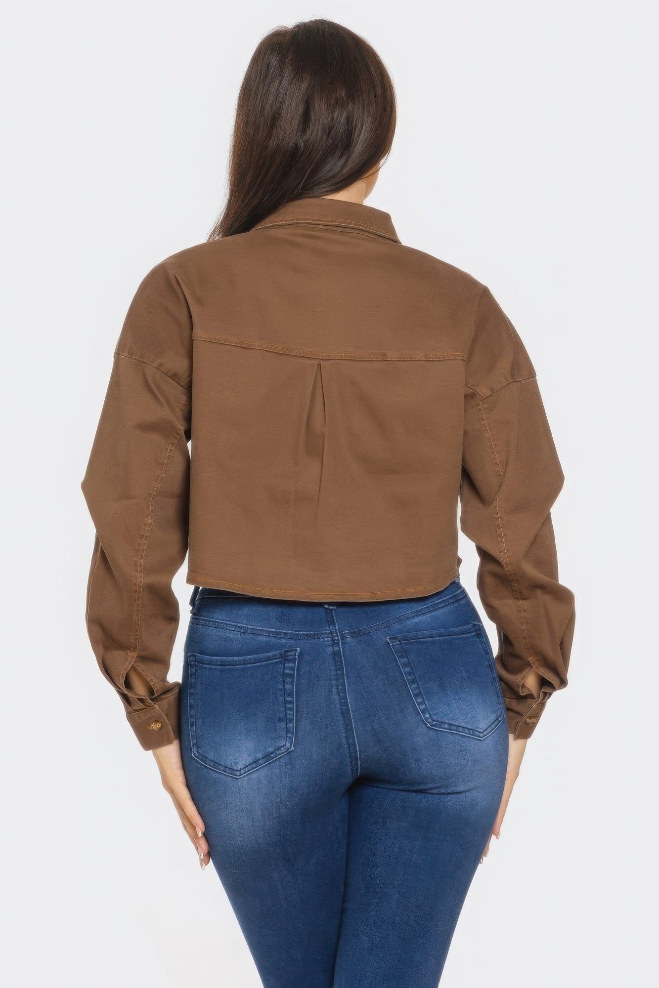 Bling Denim Button Down Shirt-Product Type | Naughty Smile Fashion
