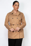 Double-breasted Notch Belted Coat-Product Type | Naughty Smile Fashion