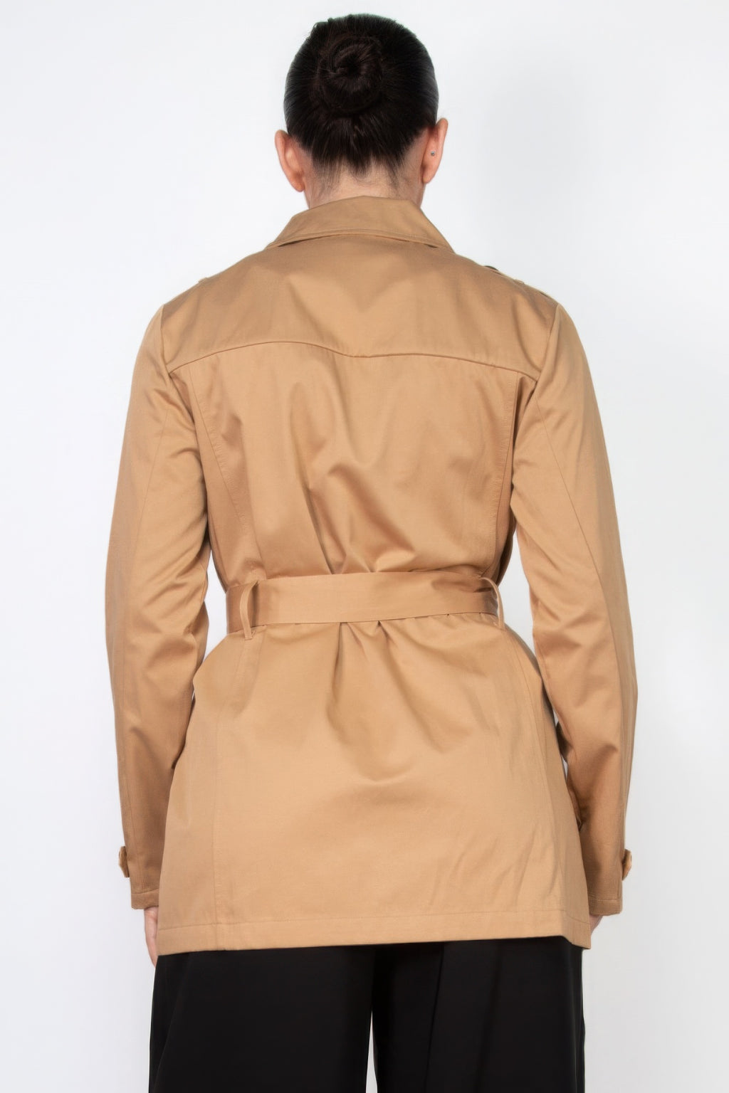Double-breasted Notch Belted Coat-Product Type | Naughty Smile Fashion