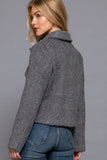 Long Slv Teddy Fleece Short Jacket