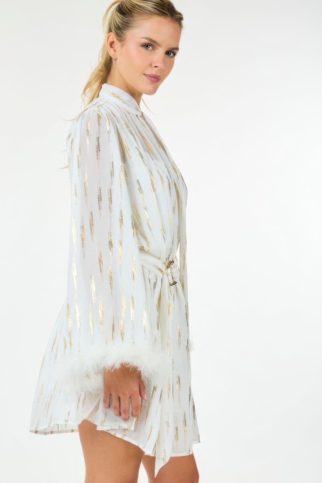 Metallic Print Short Dress-Product Type | Naughty Smile Fashion