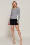 Long Sleeve Boat Neck Sweater