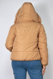 Insulated Zip-up Faux Fur Hooded Jacket