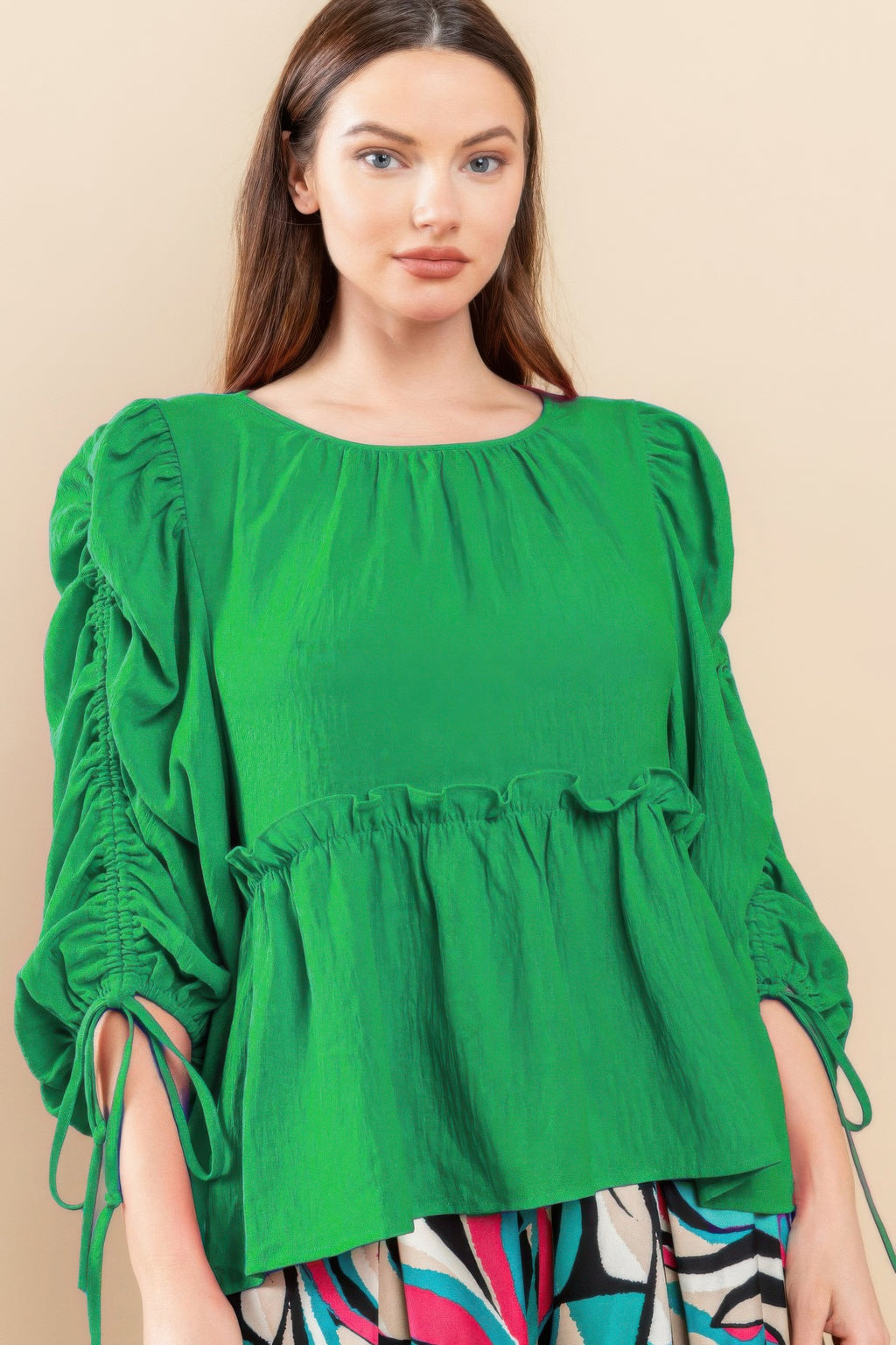Round Neckline Babydoll Top-Product Type | Naughty Smile Fashion