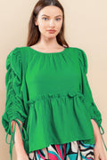 Round Neckline Babydoll Top-Product Type | Naughty Smile Fashion
