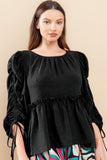 Round Neckline Babydoll Top