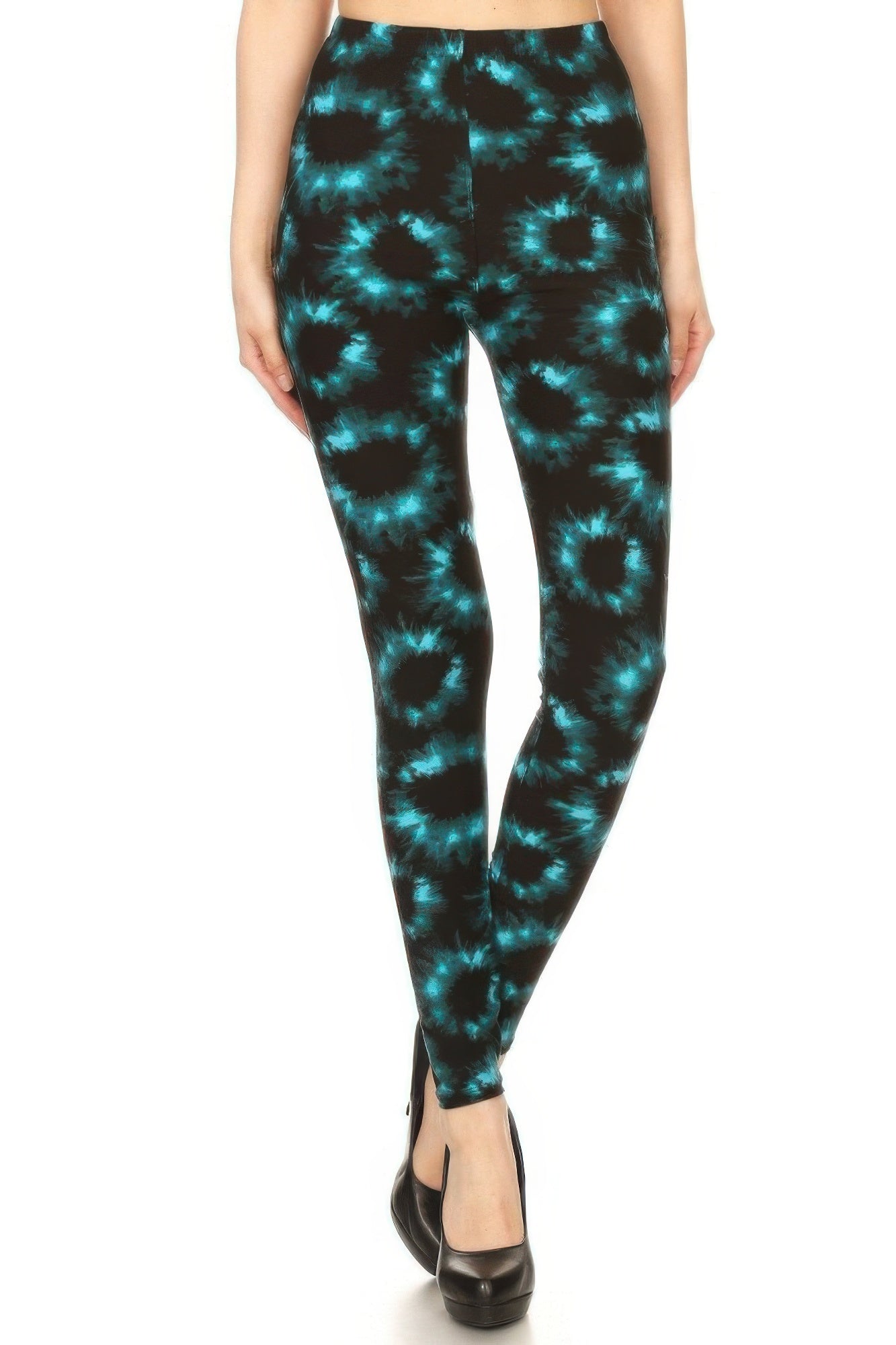 Tie Dye Rinted, Full Length, High Waisted Leggings-Product Type | Naughty Smile Fashion