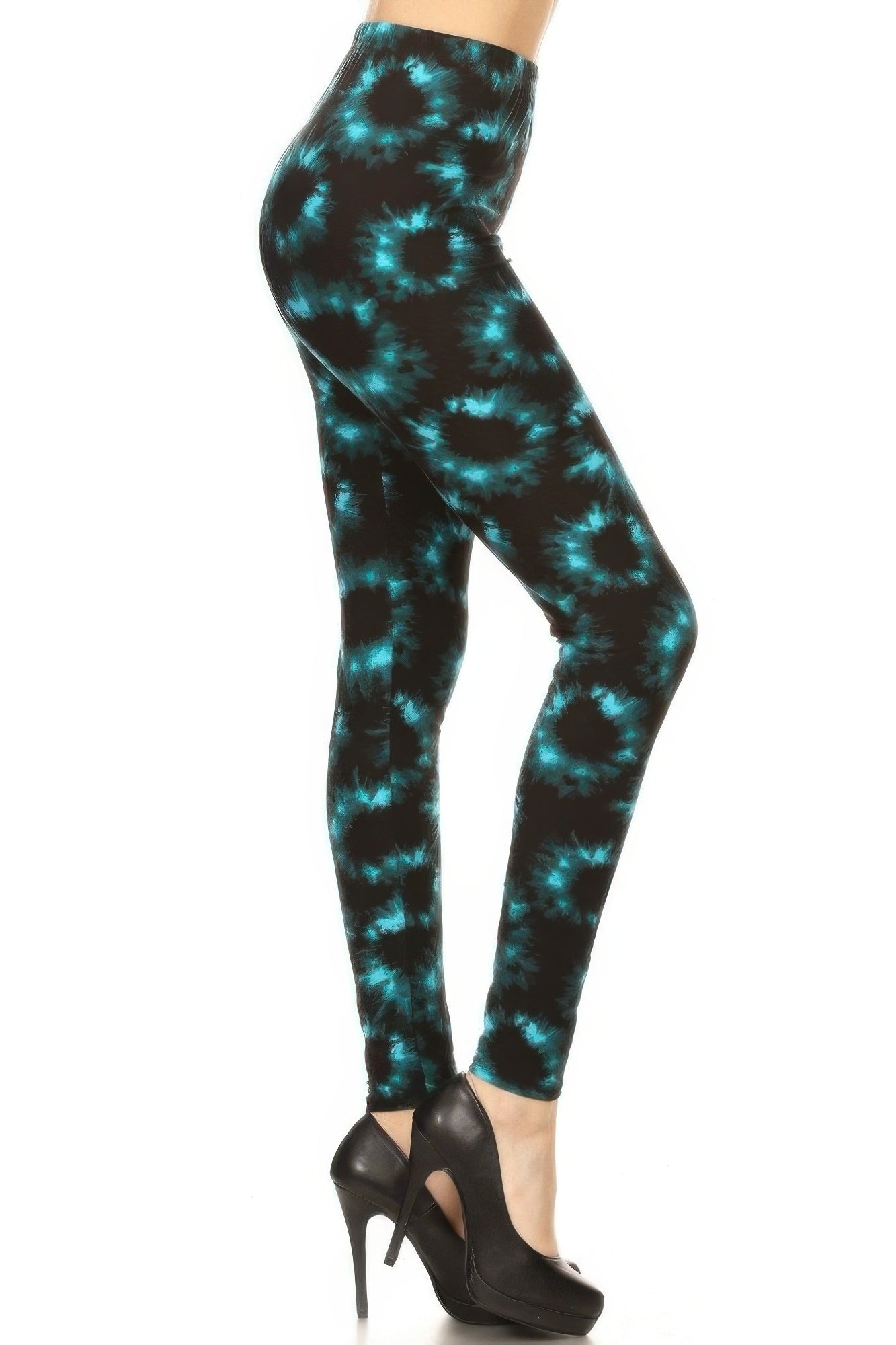 Tie Dye Rinted, Full Length, High Waisted Leggings-Product Type | Naughty Smile Fashion