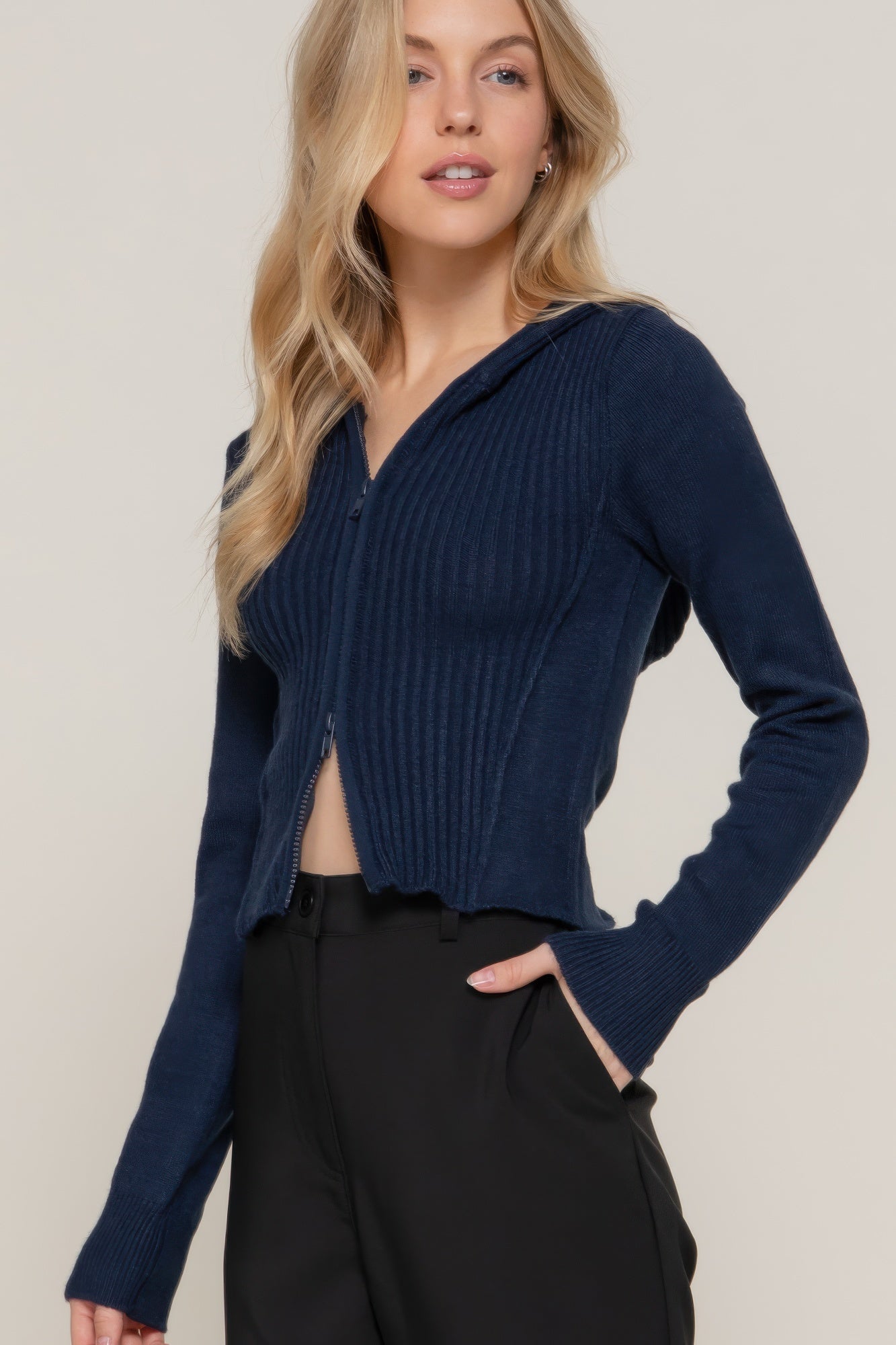 2-way zip closure sweater hoodie cardigan-Product Type | Naughty Smile Fashion