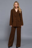 Long slv front button closure blazer