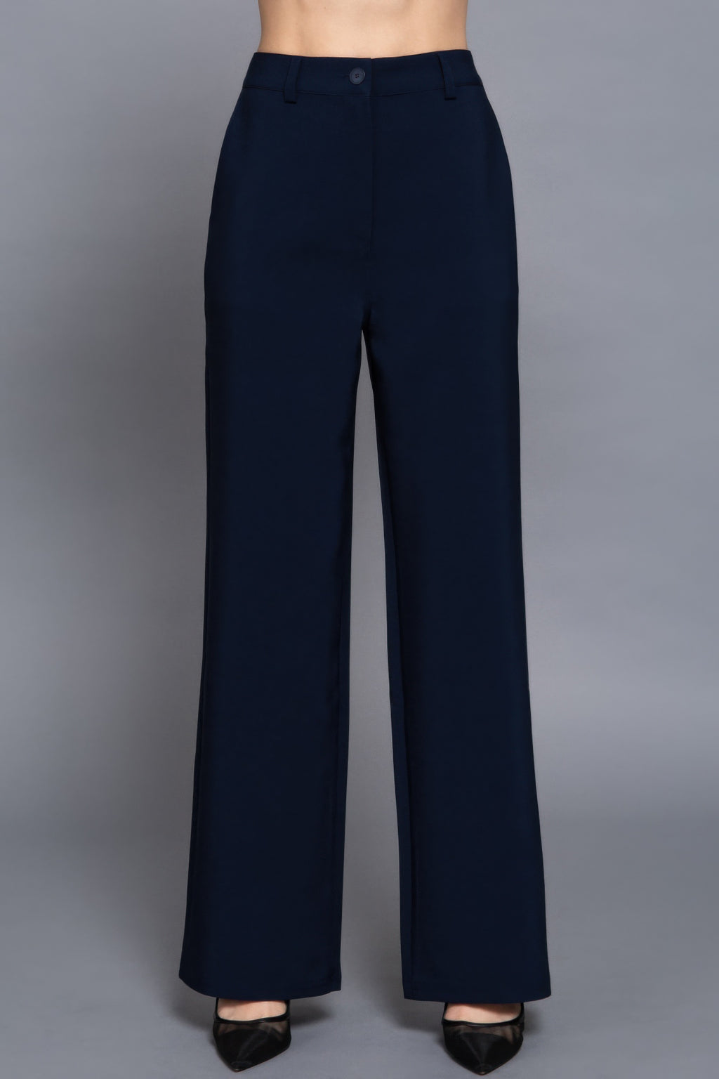 Back elastic straight woven long pants-Product Type | Naughty Smile Fashion