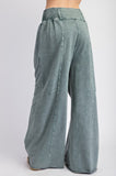 Mineral washed terry knit pants