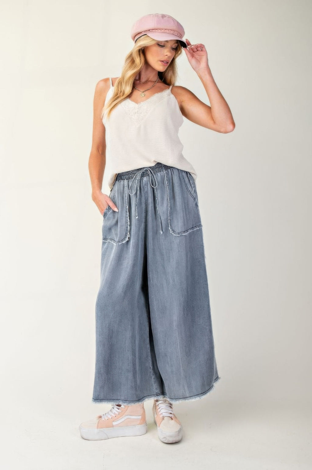 Laced textured poly woven camisole-Product Type | Naughty Smile Fashion