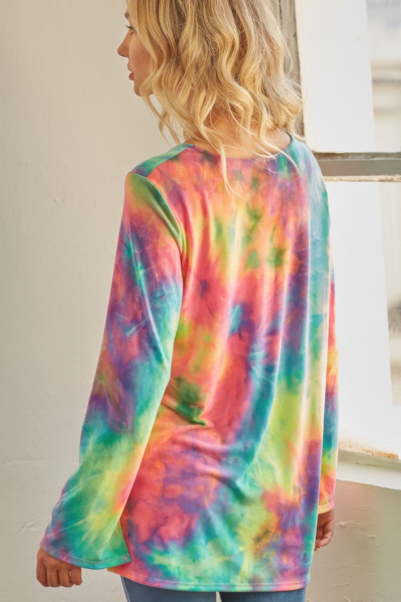 Tie-dye Cage Hi-low Top-Product Type | Naughty Smile Fashion