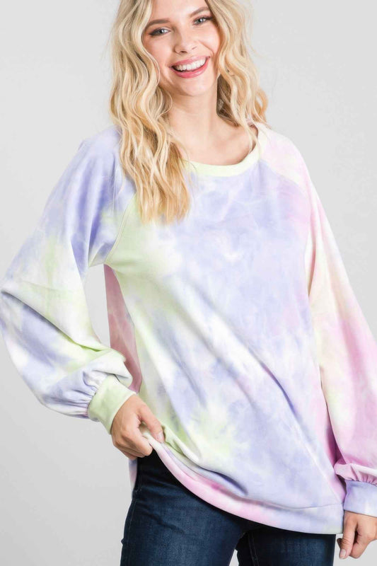 New Arrival – Tie-dye Puff Long Sleeve Top – New Arrival Now Live