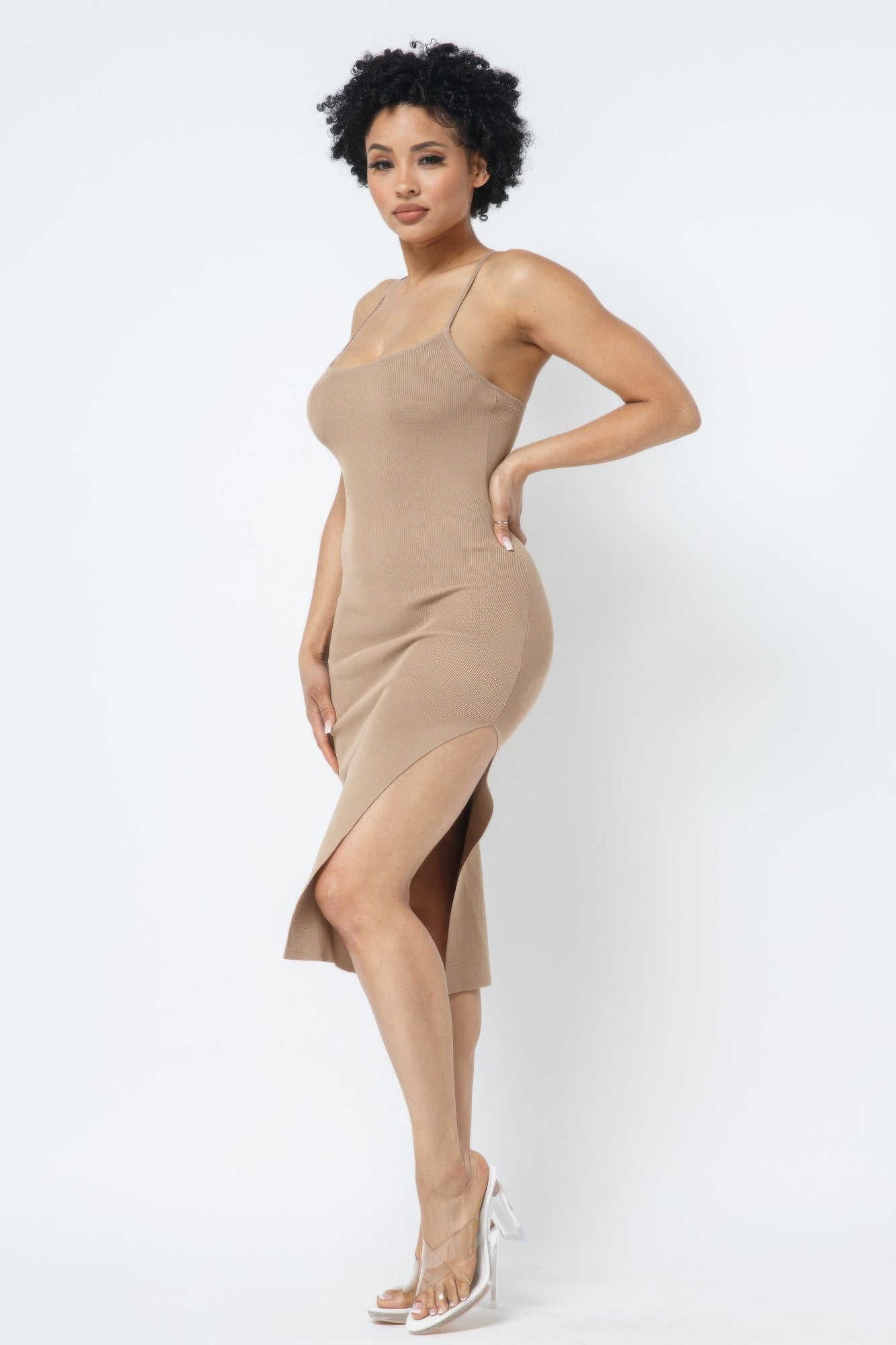 Side Slit Cami Dress-Product Type | Naughty Smile Fashion