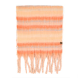 Horizontal Multi Color Stripe Woven Scarf