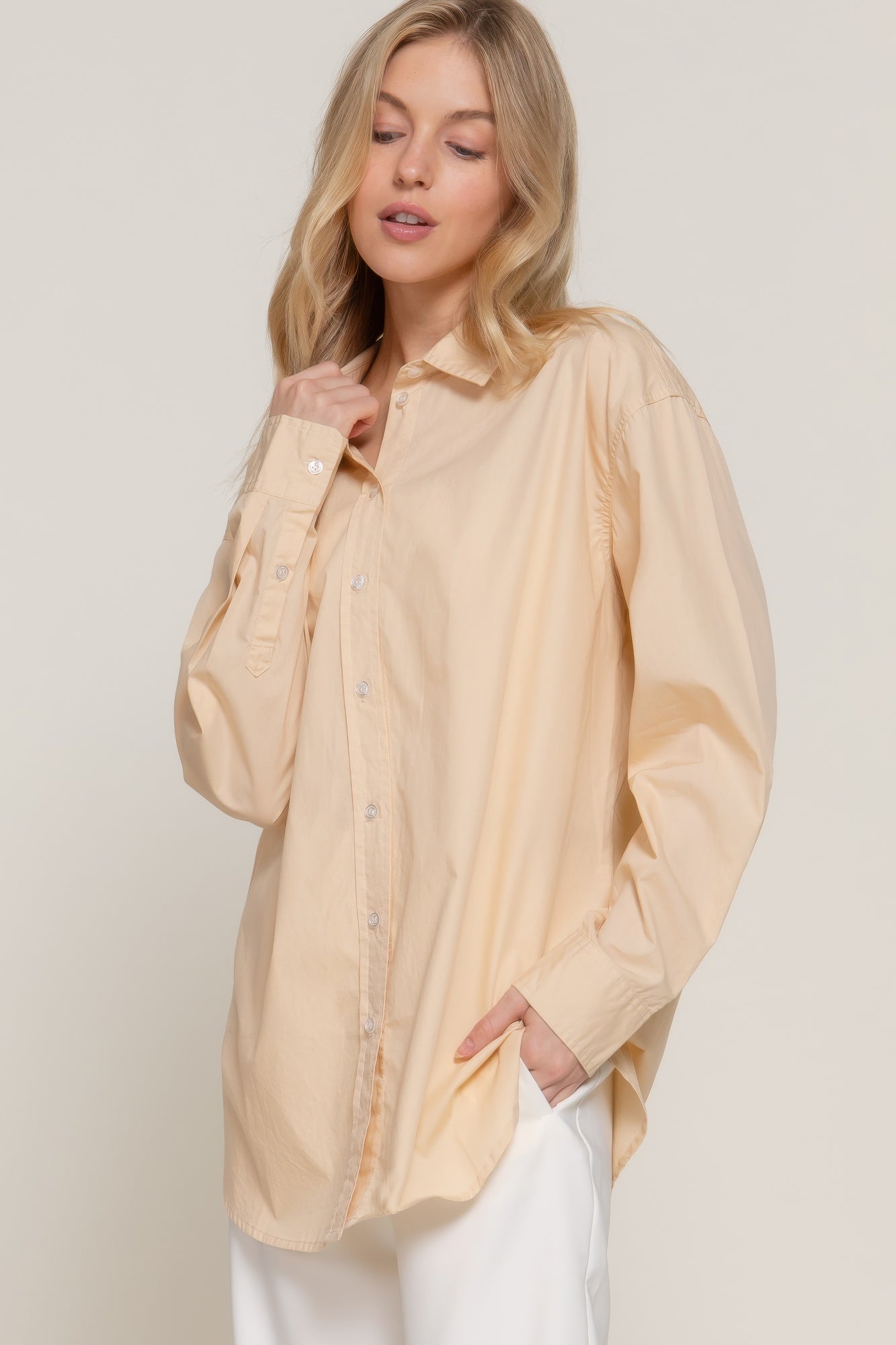 Long Sleeve Loose Fit Shirt-Product Type | Naughty Smile Fashion