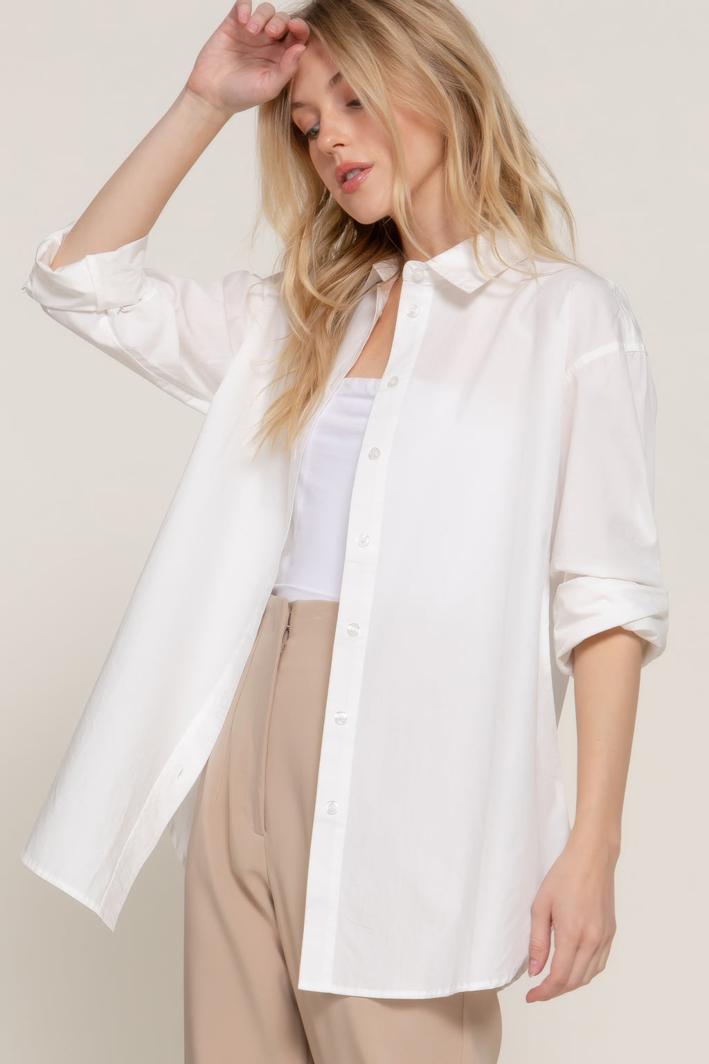 Long Sleeve Loose Fit Shirt-Product Type | Naughty Smile Fashion