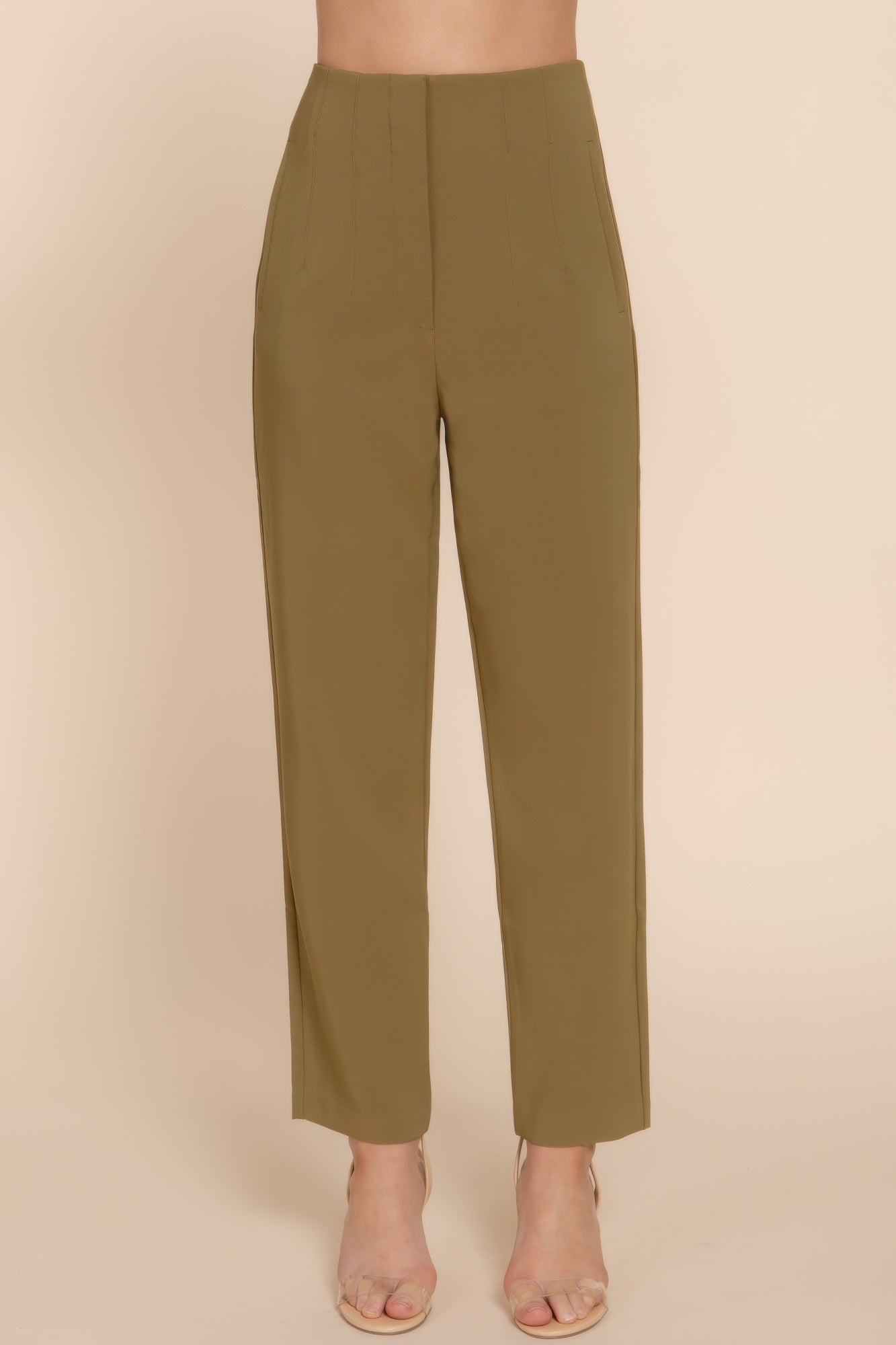 High Waist Pintuck Detail Long Pants-Product Type | Naughty Smile Fashion