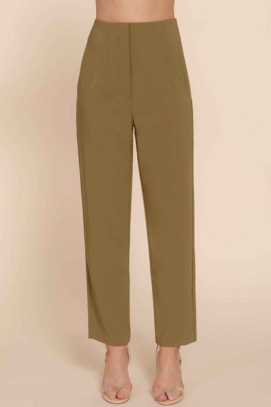 New Arrival – High Waist Pintuck Detail Long Pants – New Arrival Now Live