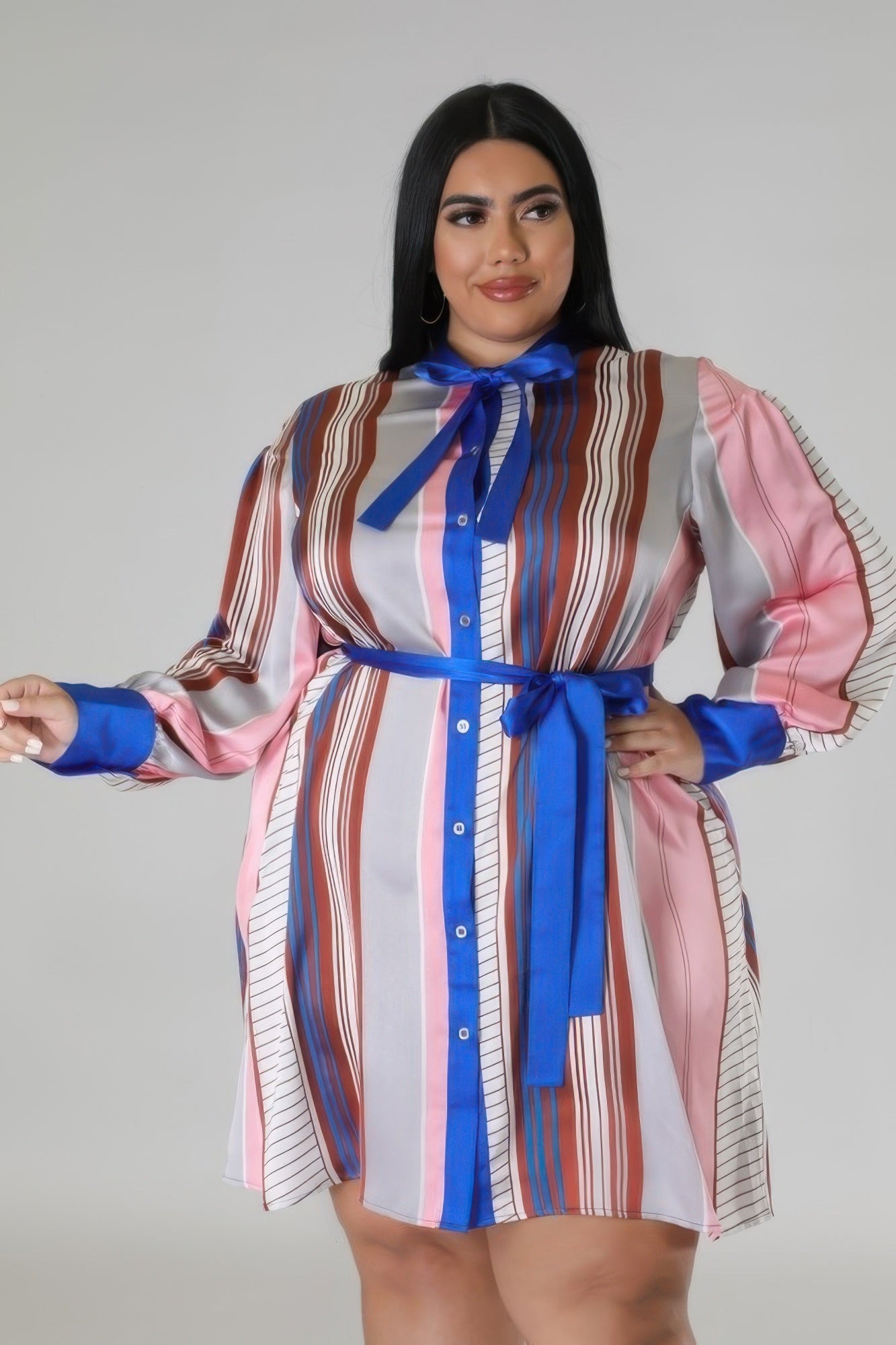 New Arrival – Long Sleeves Non-stretch Dress – New Arrival Now Live