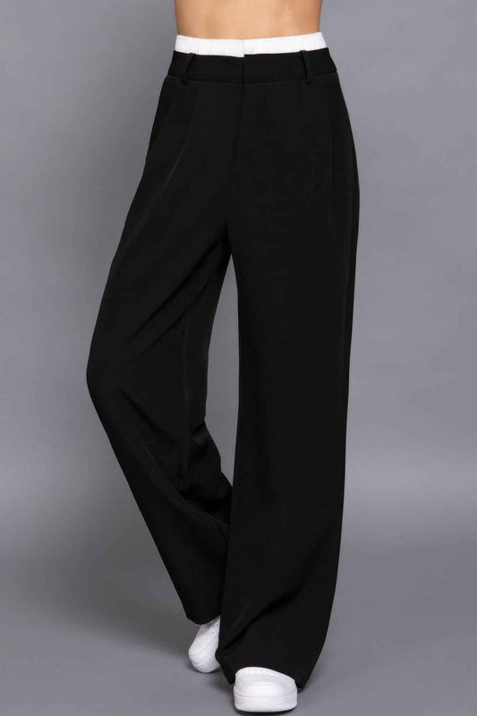 New Arrival – Contrast Waist Boxer Straight Long Pants – New Arrival Now Live