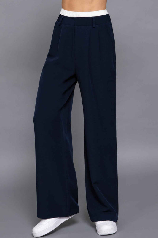 New Arrival – Contrast Waist Boxer Straight Long Pants – New Arrival Now Live