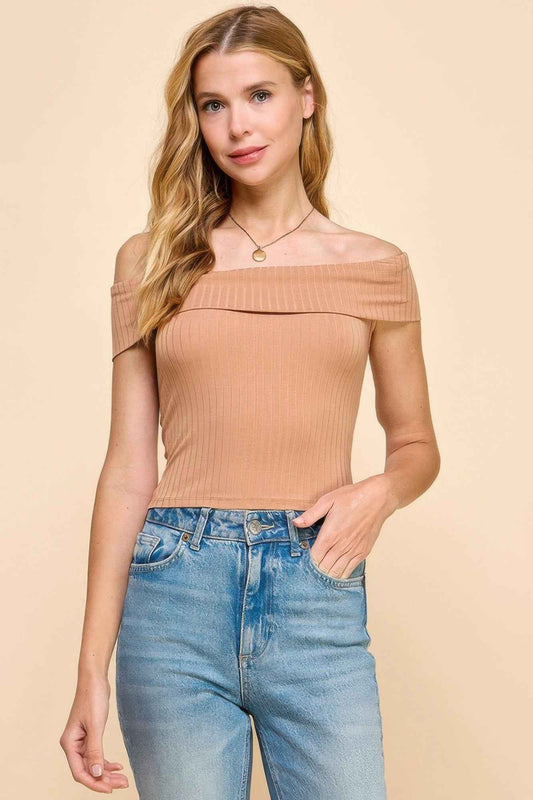 New Arrival – Off Shoulder Ribbed Top – New Arrival Now Live