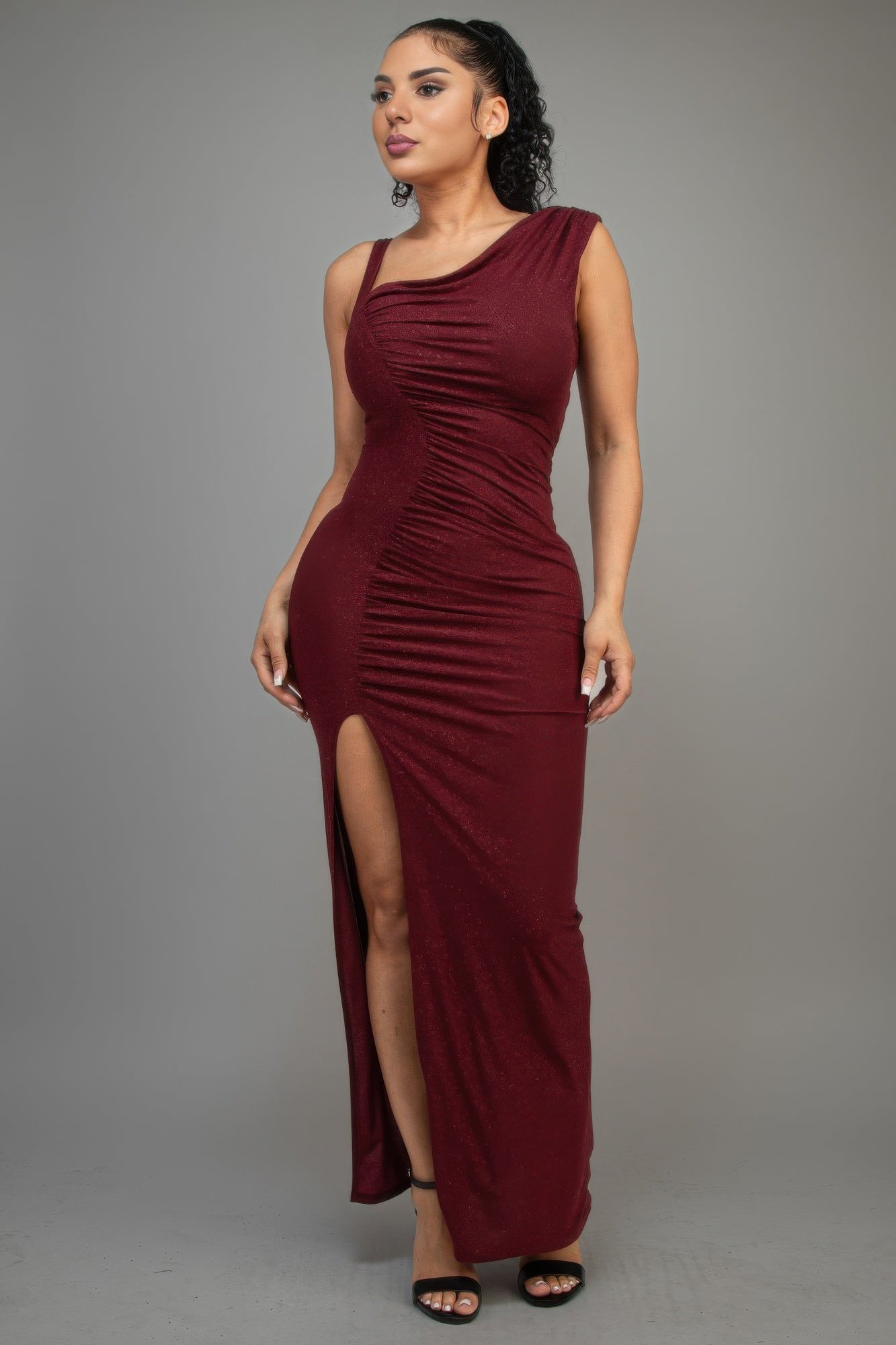Glitter Slitted Dress-Product Type | Naughty Smile Fashion