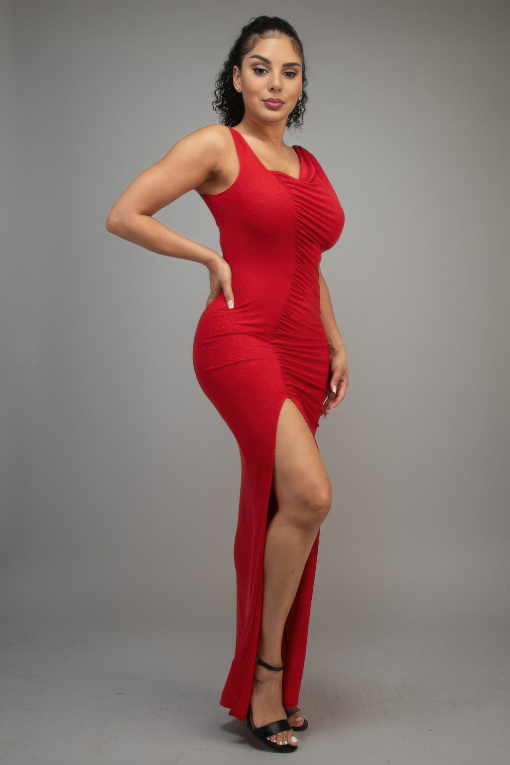 Glitter Slitted Dress-Product Type | Naughty Smile Fashion