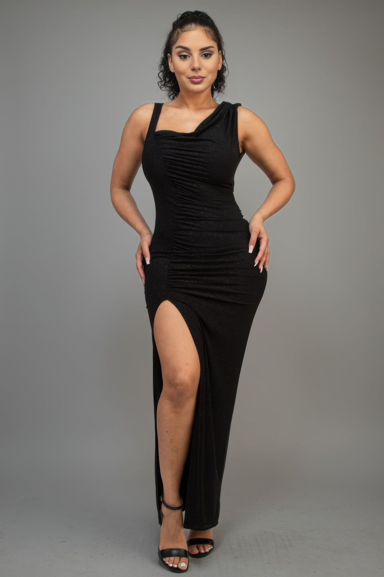 Glitter Slitted Dress-Product Type | Naughty Smile Fashion