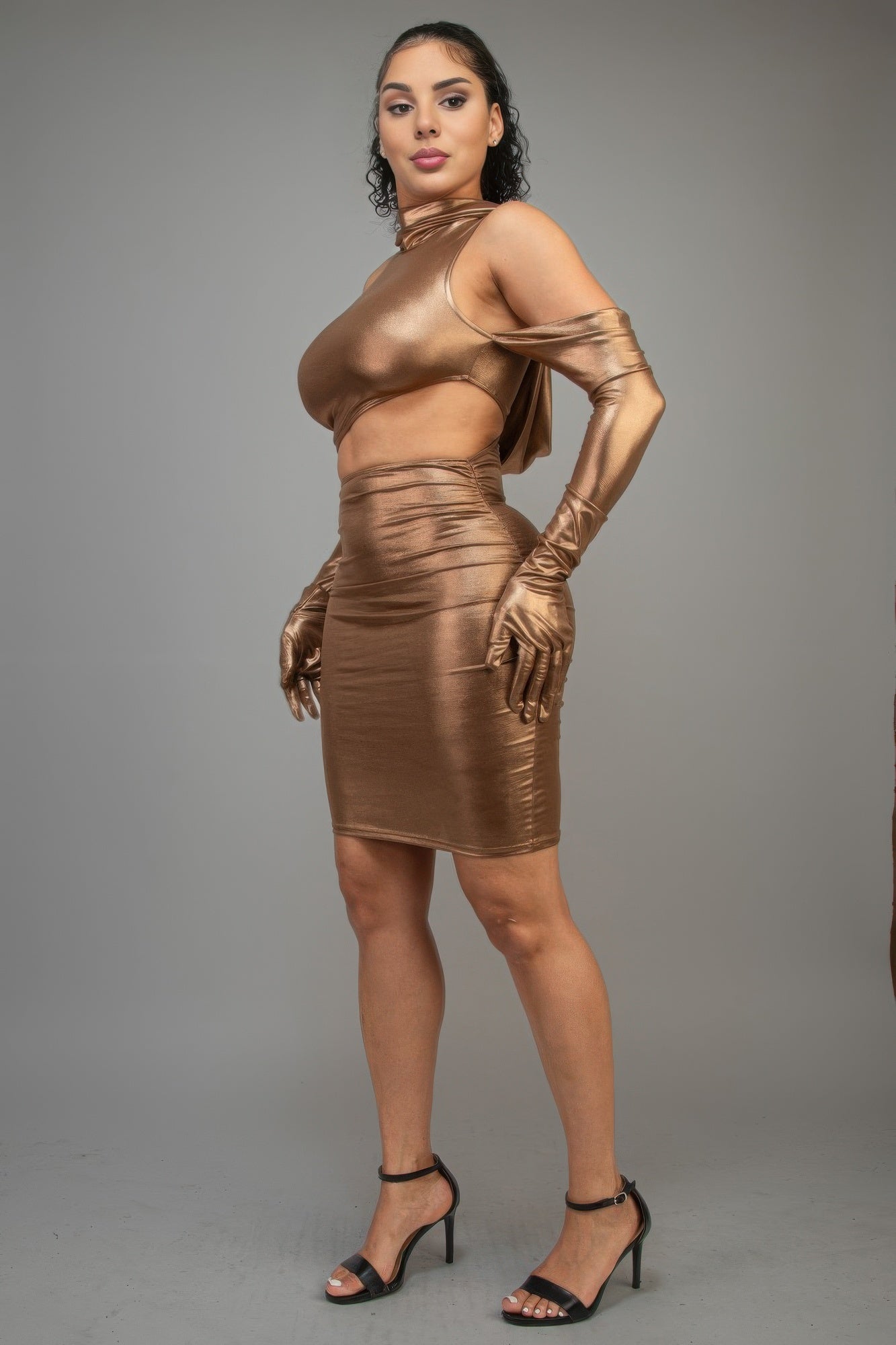 Short Dress With Gloves & Hoodie-Product Type | Naughty Smile Fashion