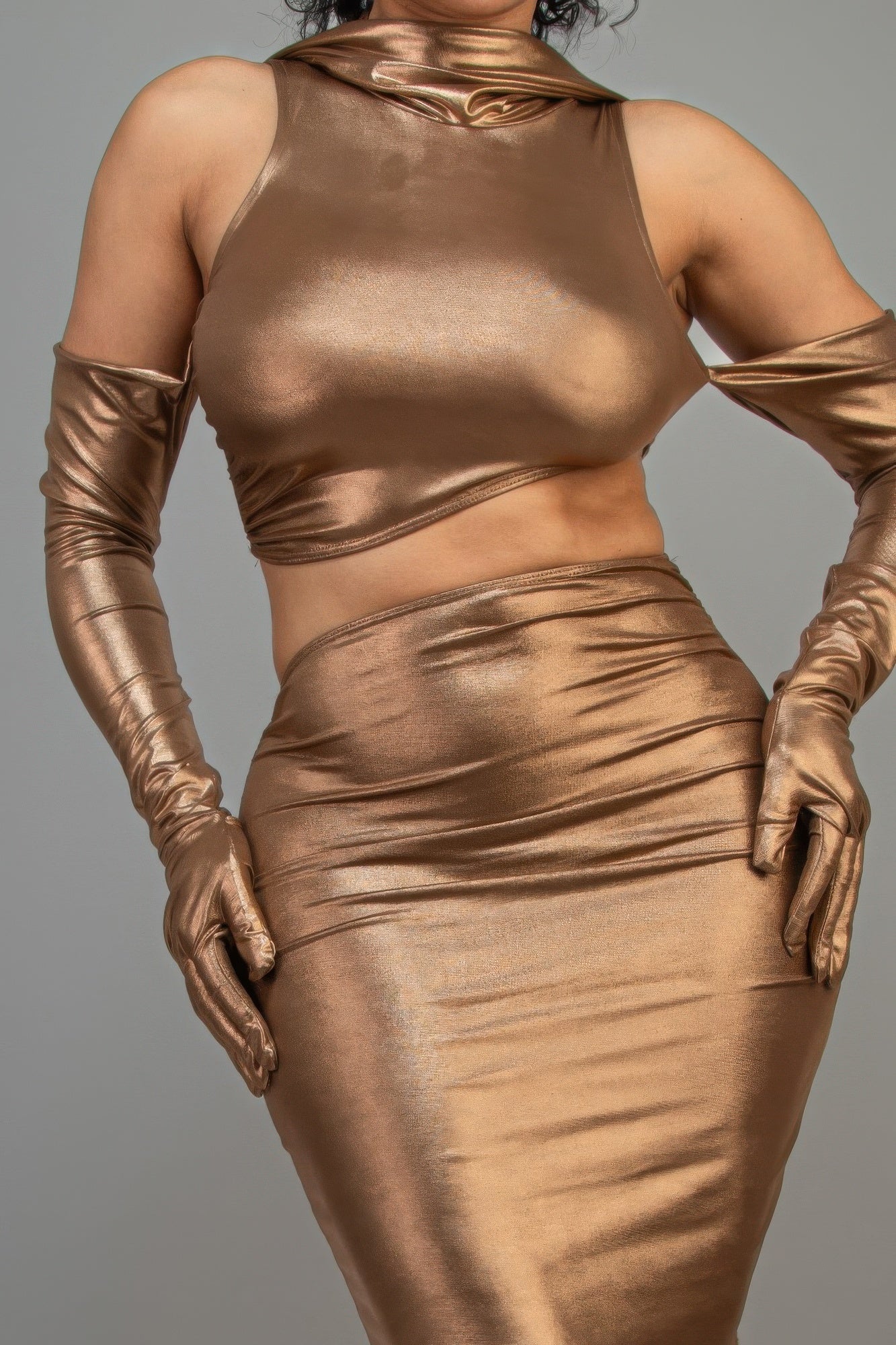 Short Dress With Gloves & Hoodie-Product Type | Naughty Smile Fashion