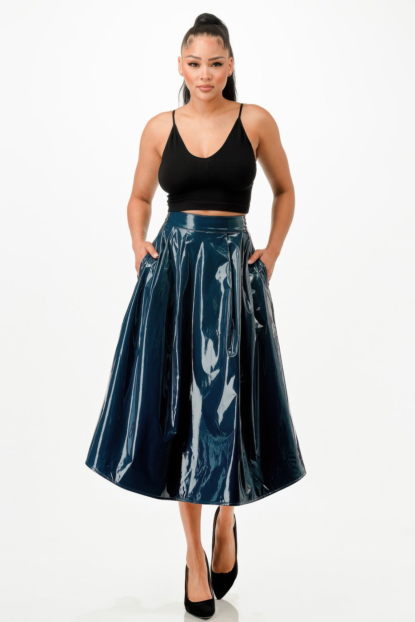 Midi Skirt With Pockets-Product Type | Naughty Smile Fashion