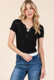 Layers With Bow Detail Short Sleeve Top