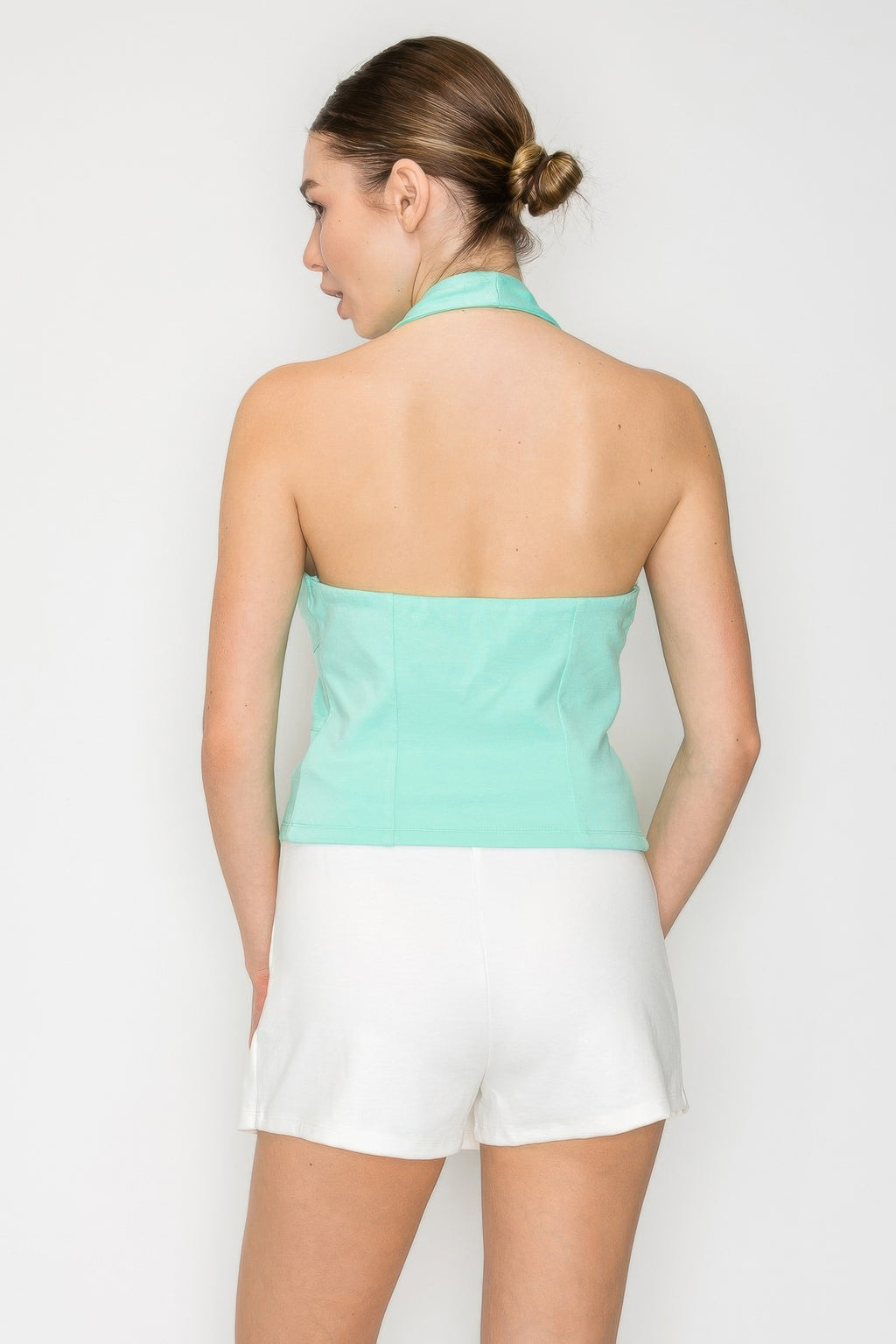 Halter Neck Buckled Open-back Top-Product Type | Naughty Smile Fashion