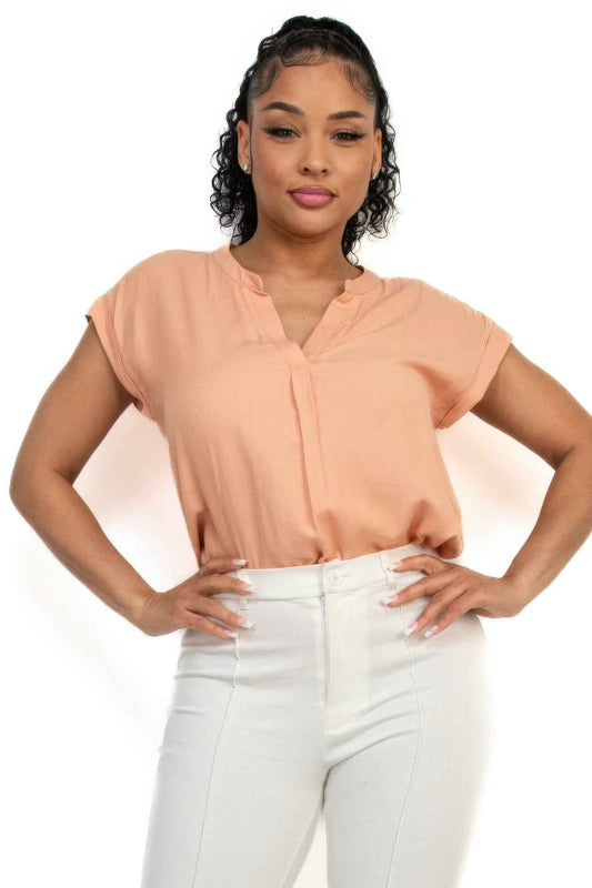 New Arrival – Solid V-collared Neck Top – New Arrival Now Live