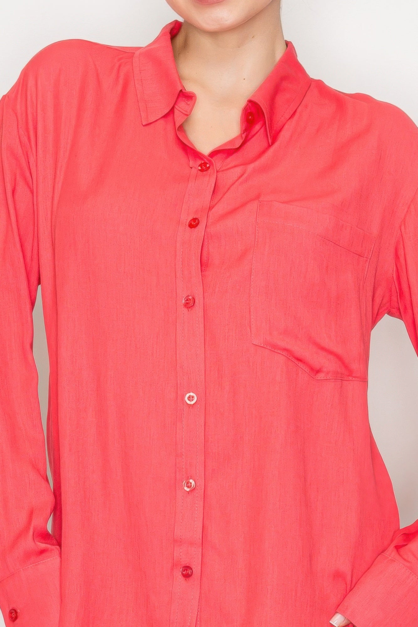 Button Down Collared Linen Shirt-Product Type | Naughty Smile Fashion
