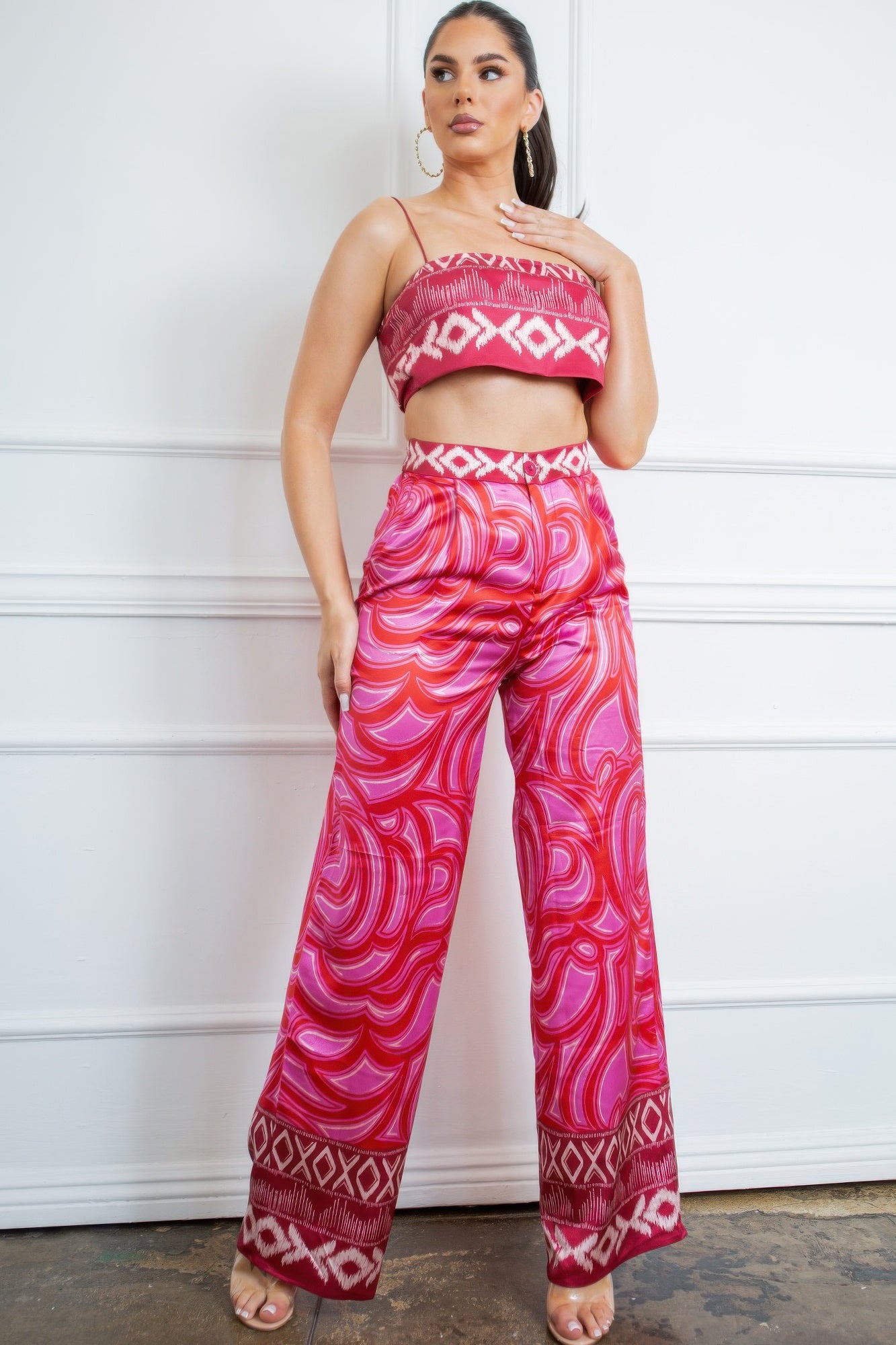 Bra Top And Wide Leg Pants Set-Product Type | Naughty Smile Fashion