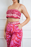 Bra Top And Wide Leg Pants Set