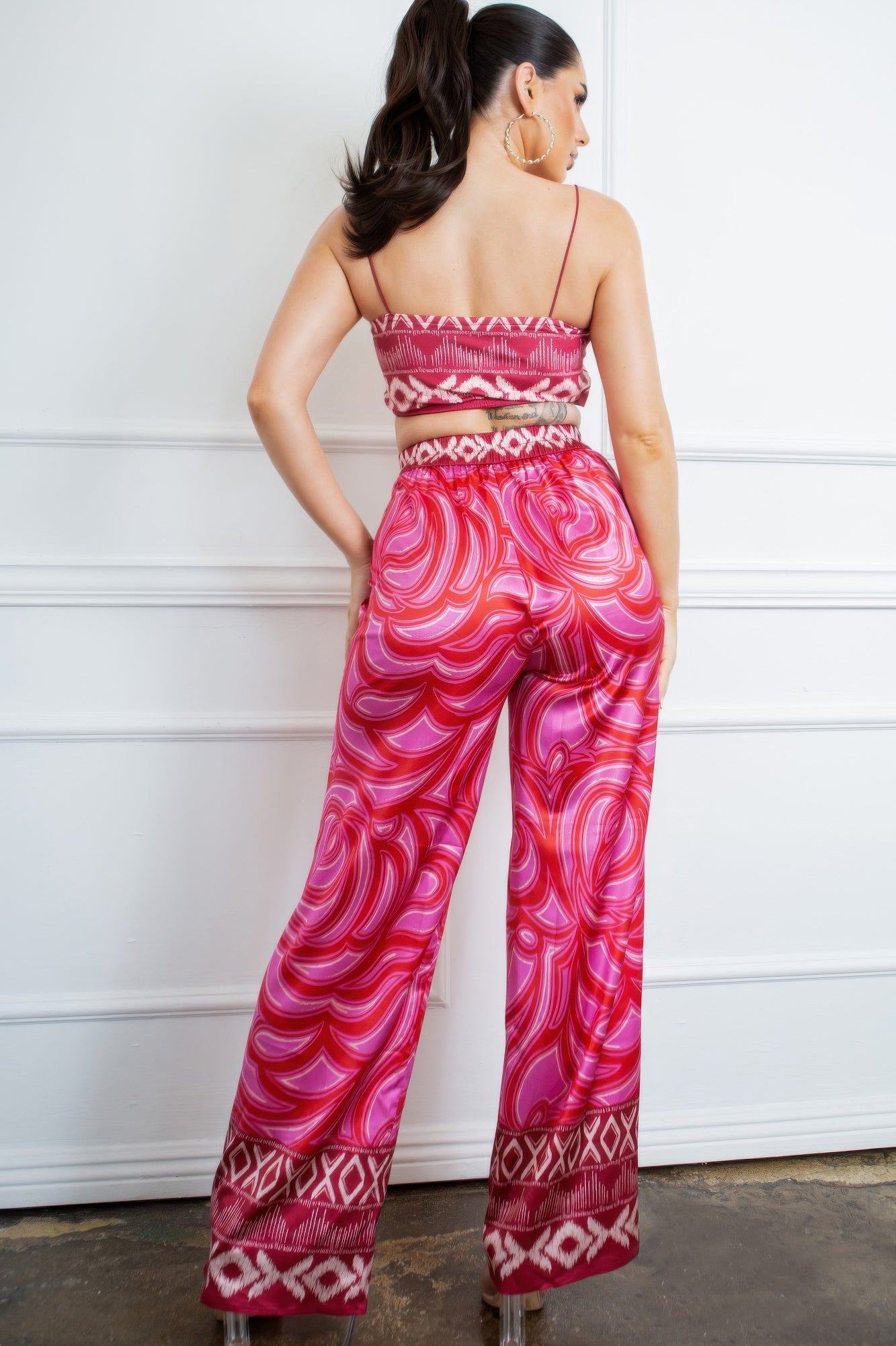 Bra Top And Wide Leg Pants Set-Product Type | Naughty Smile Fashion