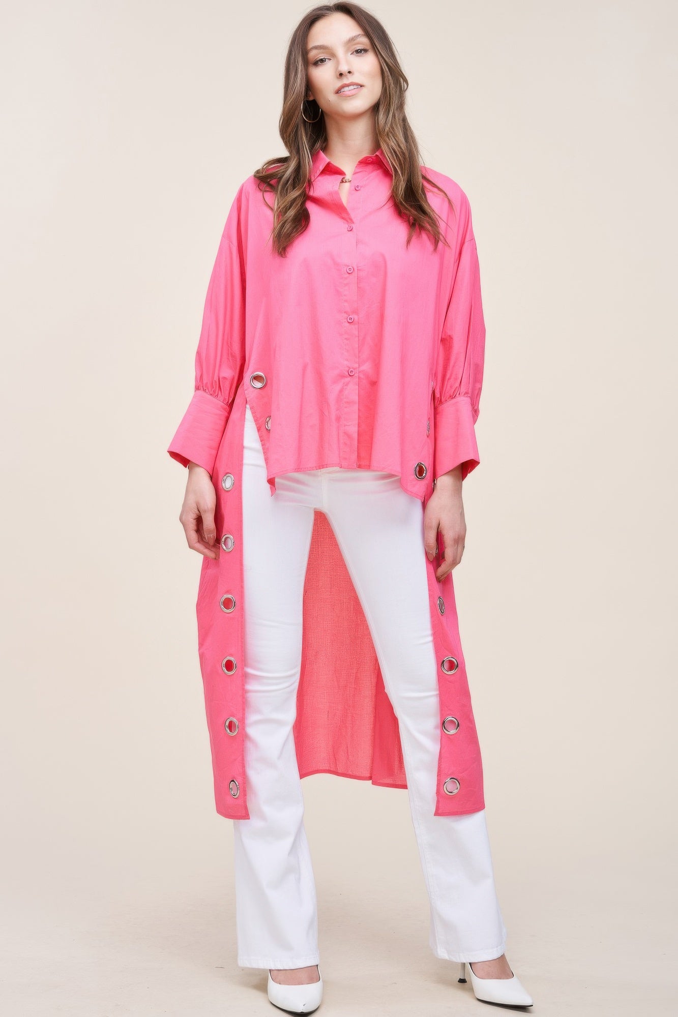 Oversized Shirt With Long Back-Product Type | Naughty Smile Fashion