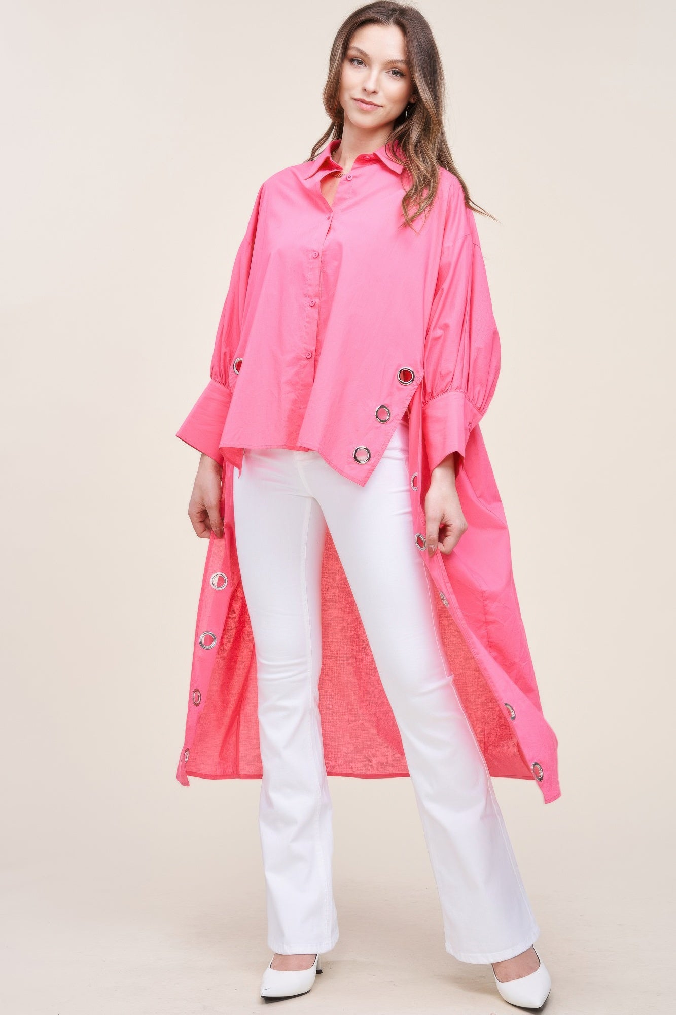 Oversized Shirt With Long Back-Product Type | Naughty Smile Fashion