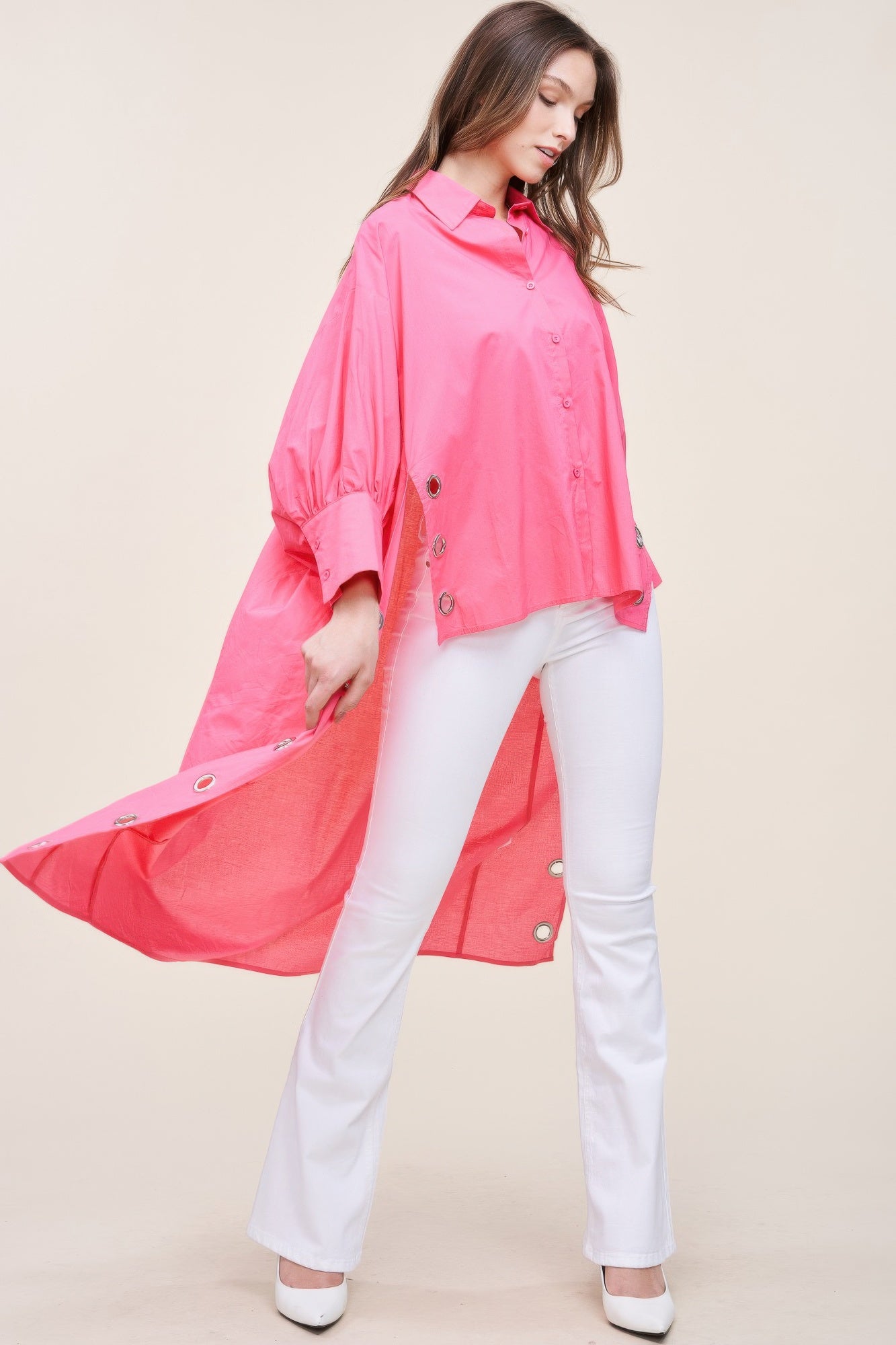 Oversized Shirt With Long Back-Product Type | Naughty Smile Fashion