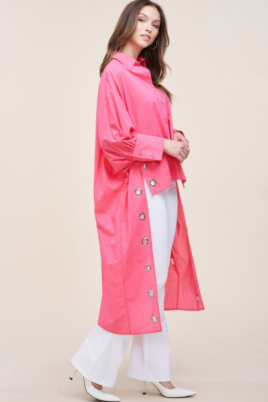 Oversized Shirt With Long Back-Product Type | Naughty Smile Fashion