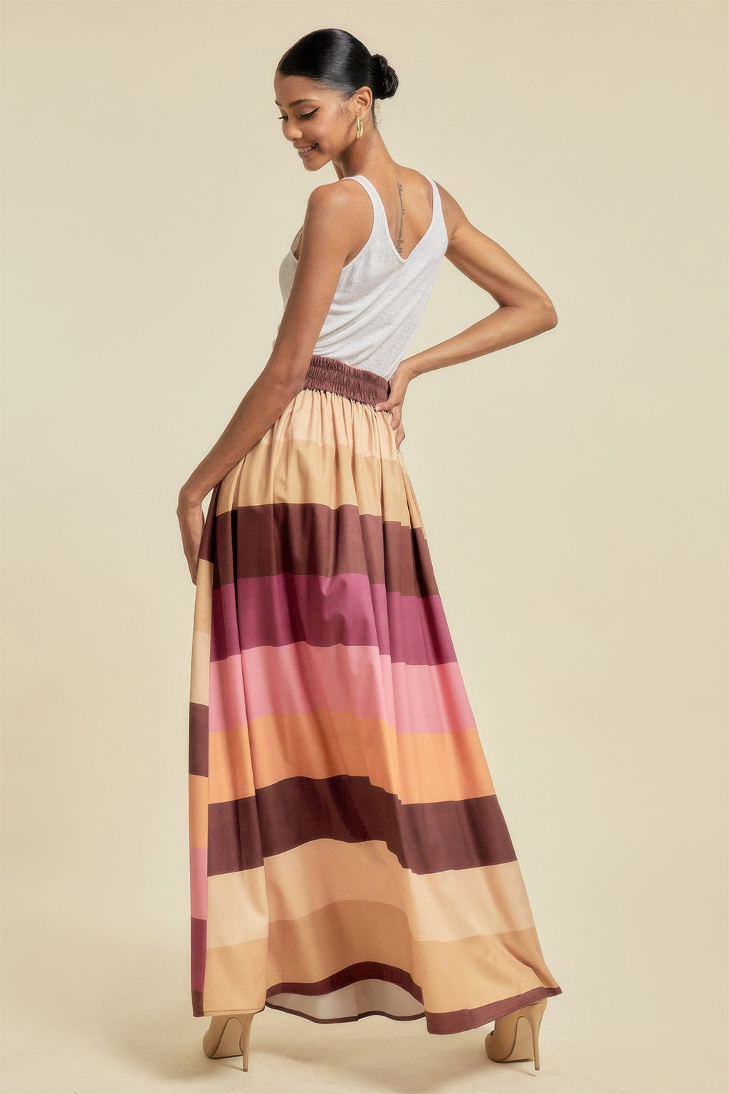 Color Block Maxi Skirt With Pockets-Product Type | Naughty Smile Fashion