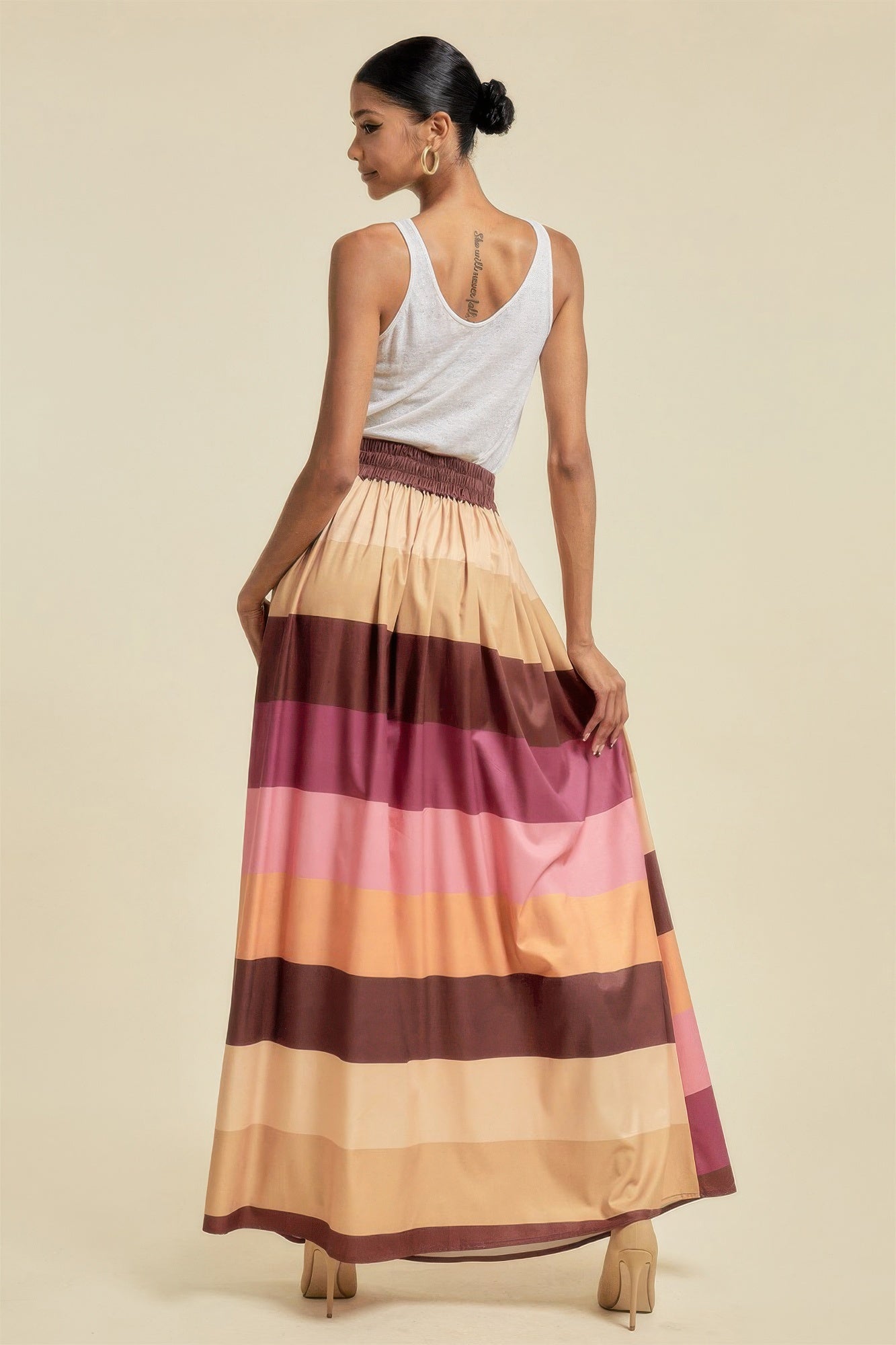 Color Block Maxi Skirt With Pockets-Product Type | Naughty Smile Fashion