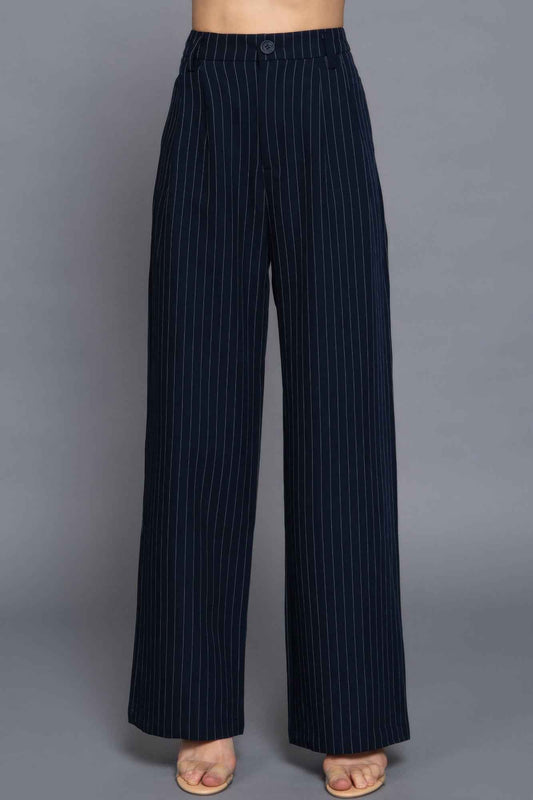 New Arrival – Pin Stripe Woven Straight Pants – New Arrival Now Live